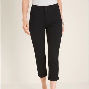 Size 4 (Chico’s 0) Girlfriend Crop Navy Jean